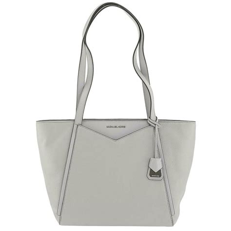 michael kors whitney pearl grey|Whitney Small Pebbled Leather Tote Bag .